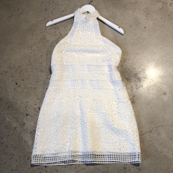 Alexis Robin White Lace Halter Dress - Picture 2 of 10